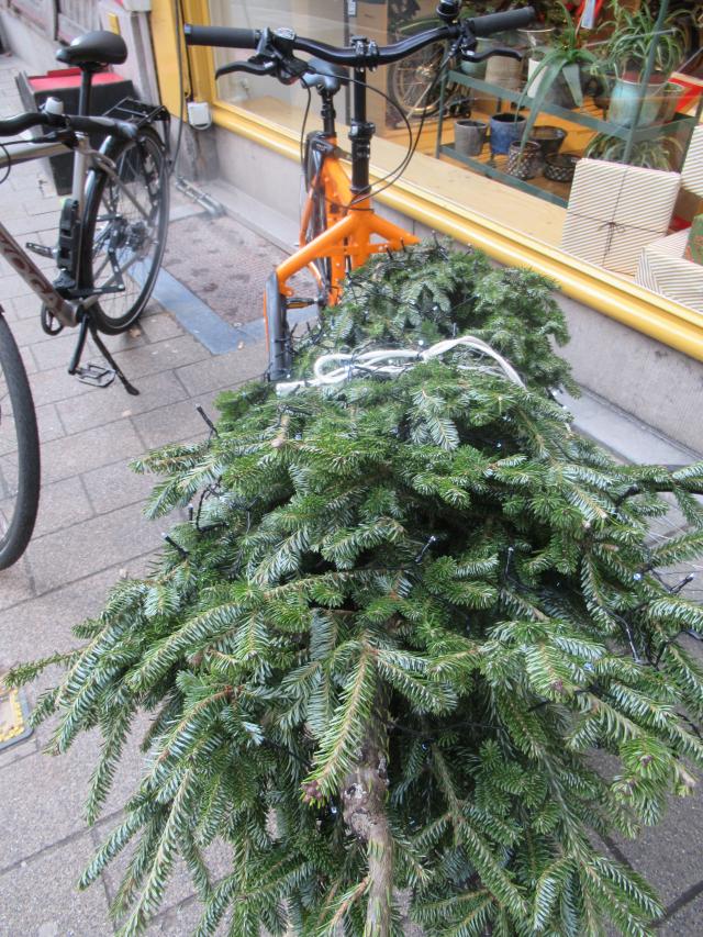 Elektrische kerstfiets.